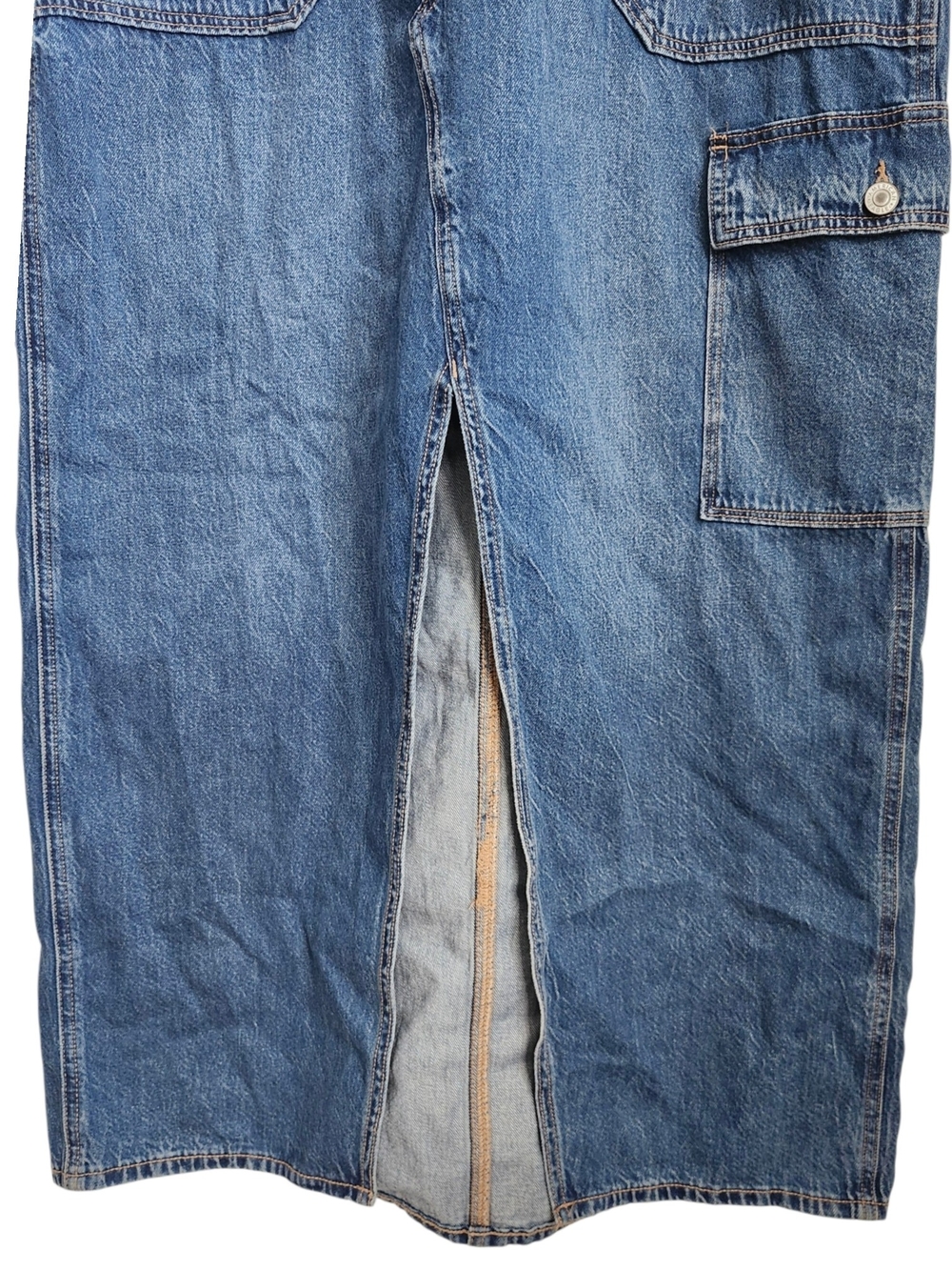 American Eagle Outfitters Blue Denim Women's Overalls Dress - Picture 6 of 7